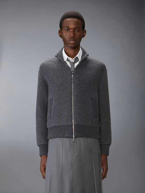 WOOL FLEECE FUNNEL NECK ZIP UP JACKET - image 1