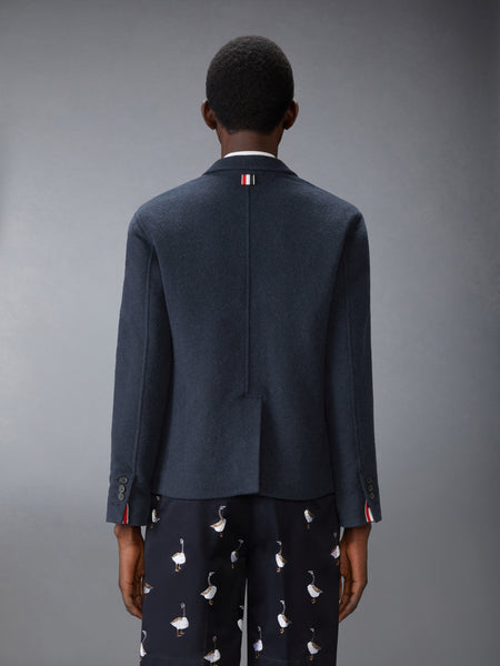 WOOL SILK PIQUE SACK JACKET