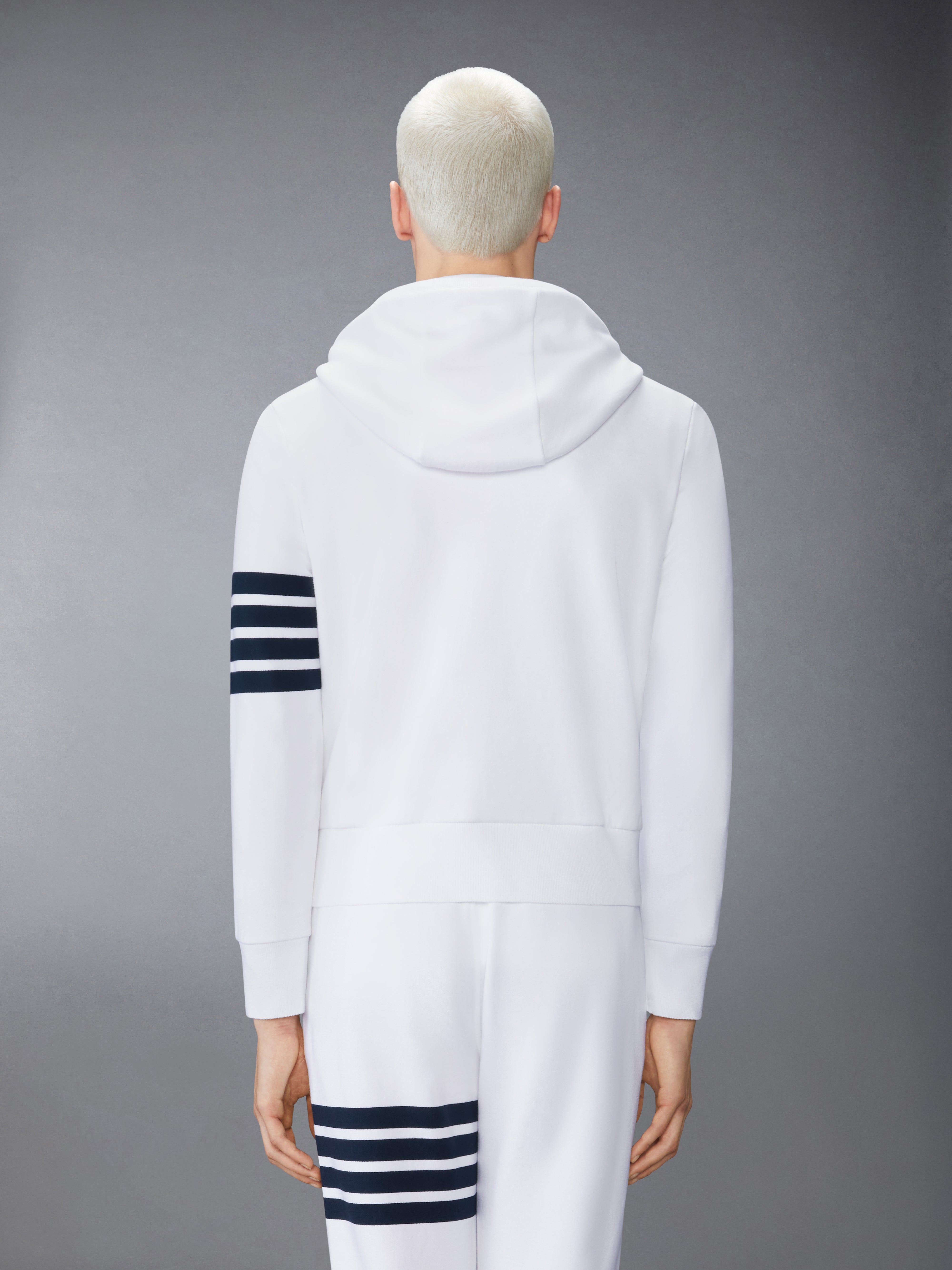 Classic Loopback 4-Bar Zip Up Hoodie | Thom Browne