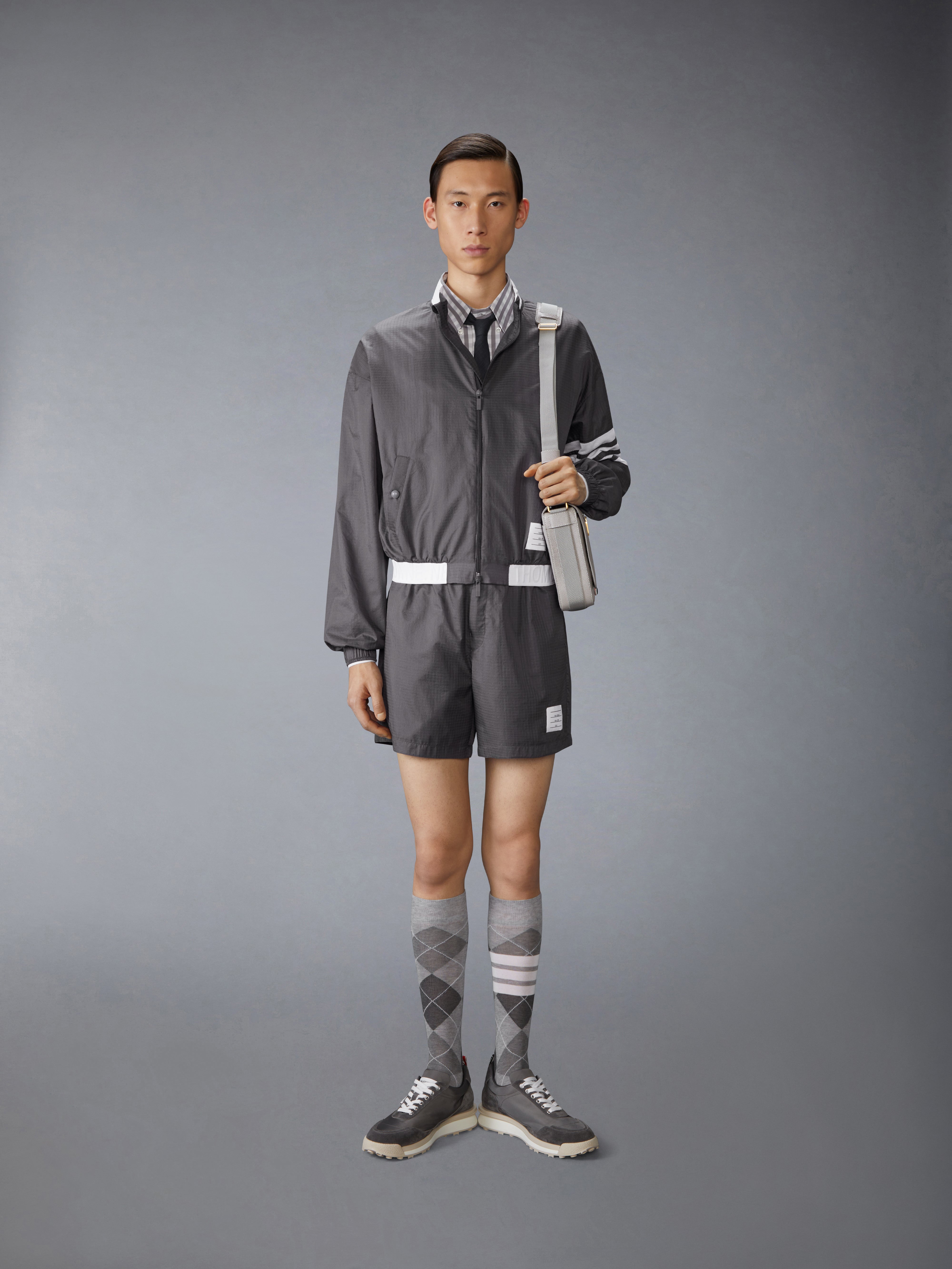 THOM BROWNE☆リップストップ ストライプ ウィンドブレーカー Thom Browne - ウルトラライト・ナイロンリップストップ