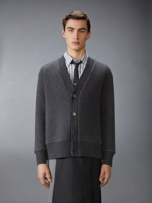 WOOL FLEECE OVERSIZED V NECK CARDIGAN - image 1