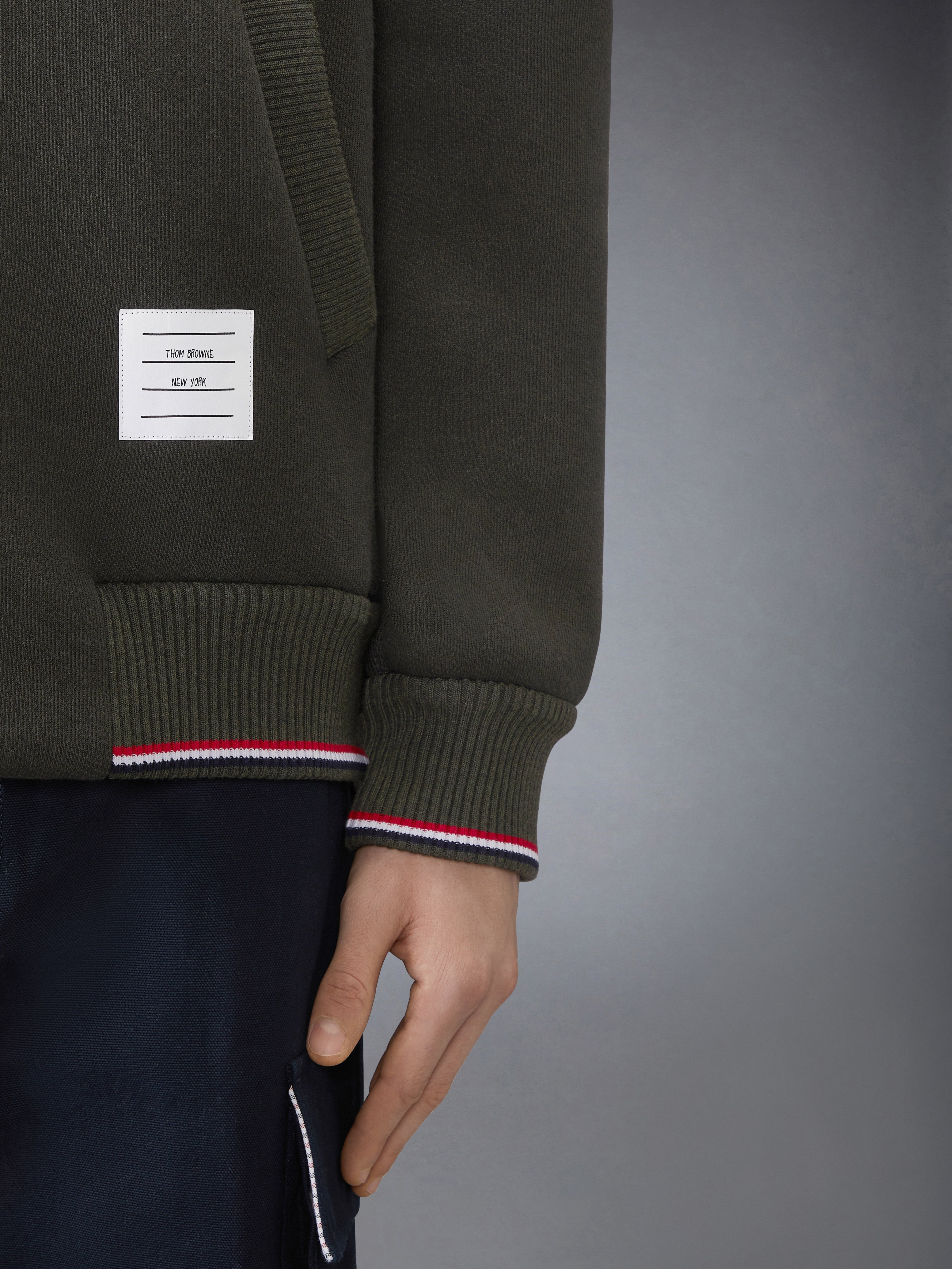 Loopback Oversized Rwb Stripe Jacket | Thom Browne