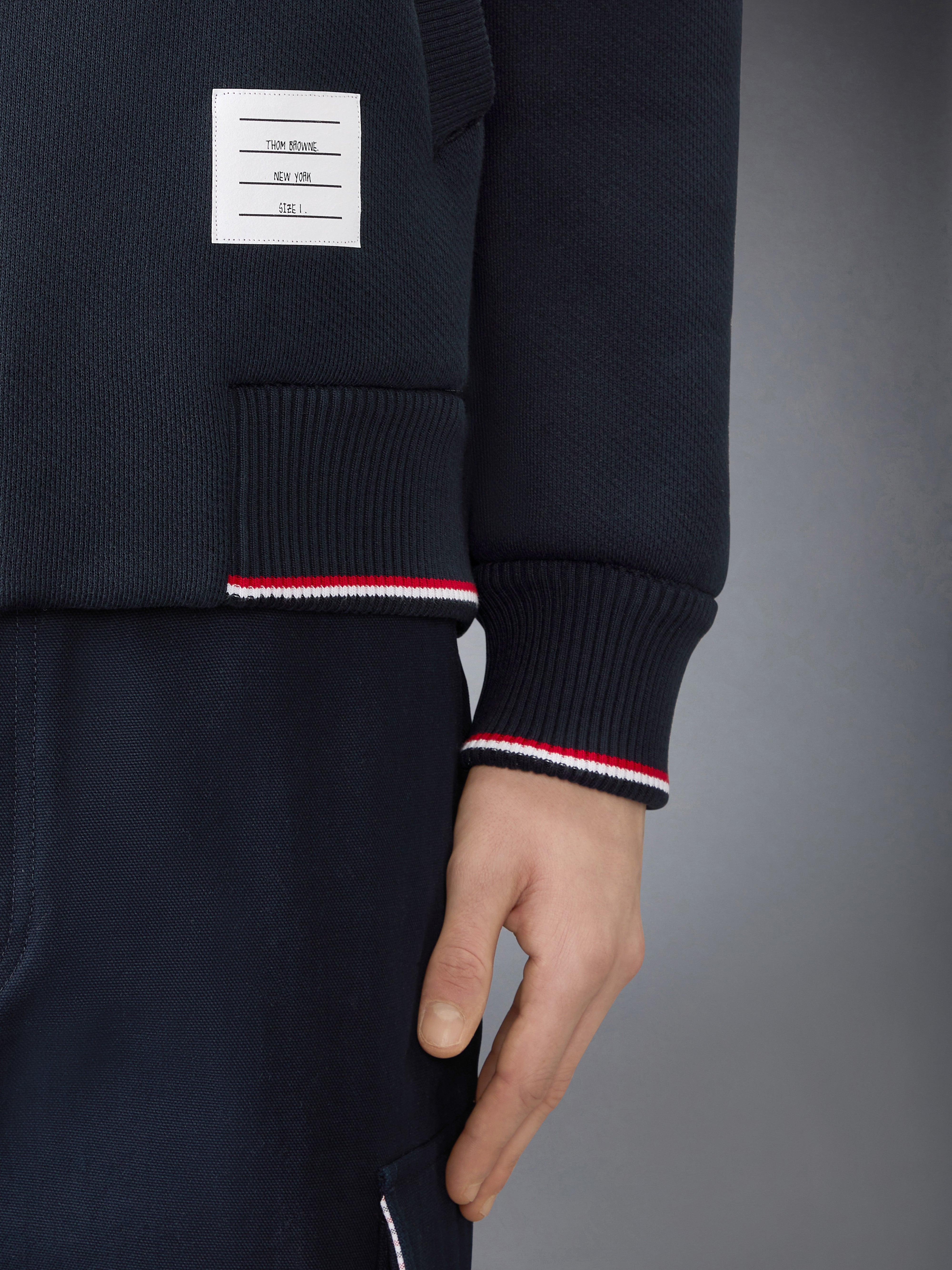 Loopback Oversized Rwb Stripe Jacket | Thom Browne