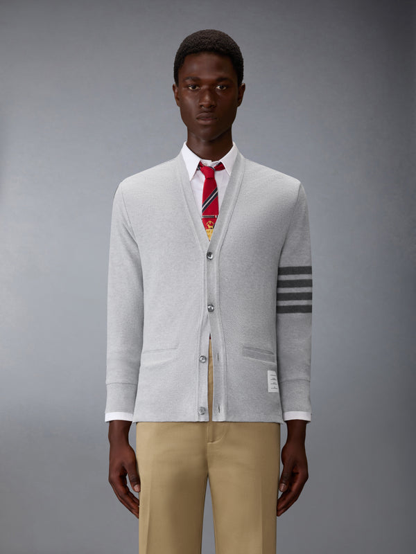 TEXTURED PIQUE 4-BAR CARDIGAN - image 1