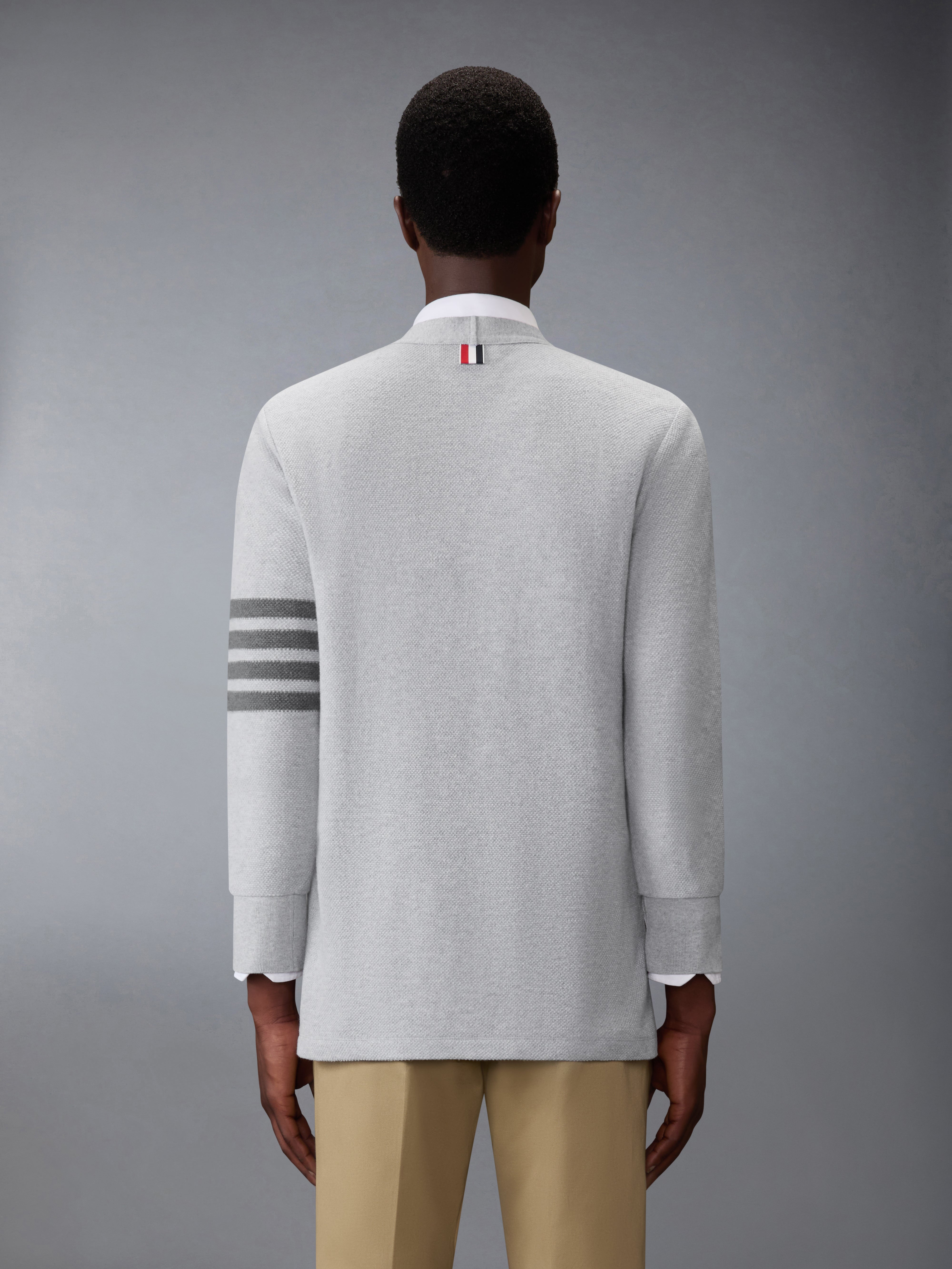 Textured Pique 4-Bar Cardigan | Thom Browne