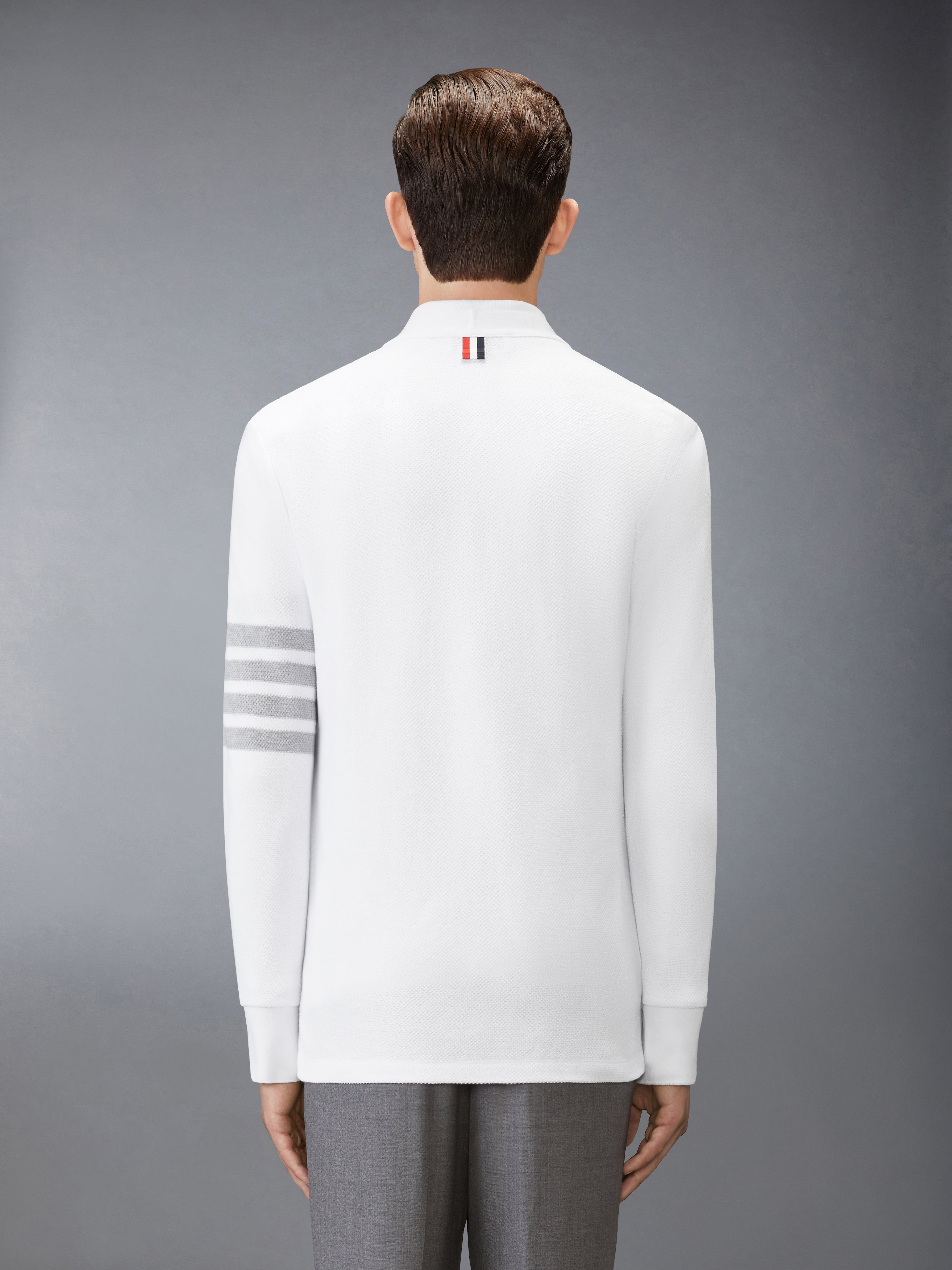 Textured Pique 4-Bar Cardigan | Thom Browne