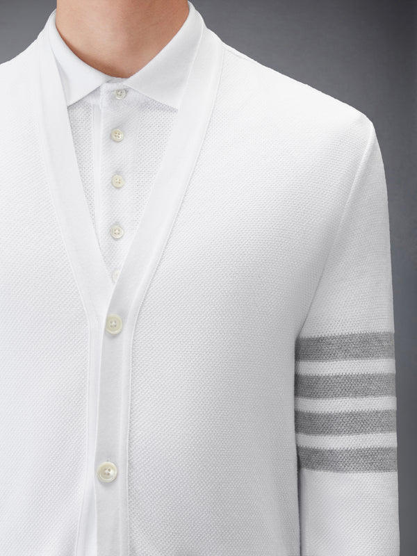 TEXTURED PIQUE 4-BAR CARDIGAN - image 5