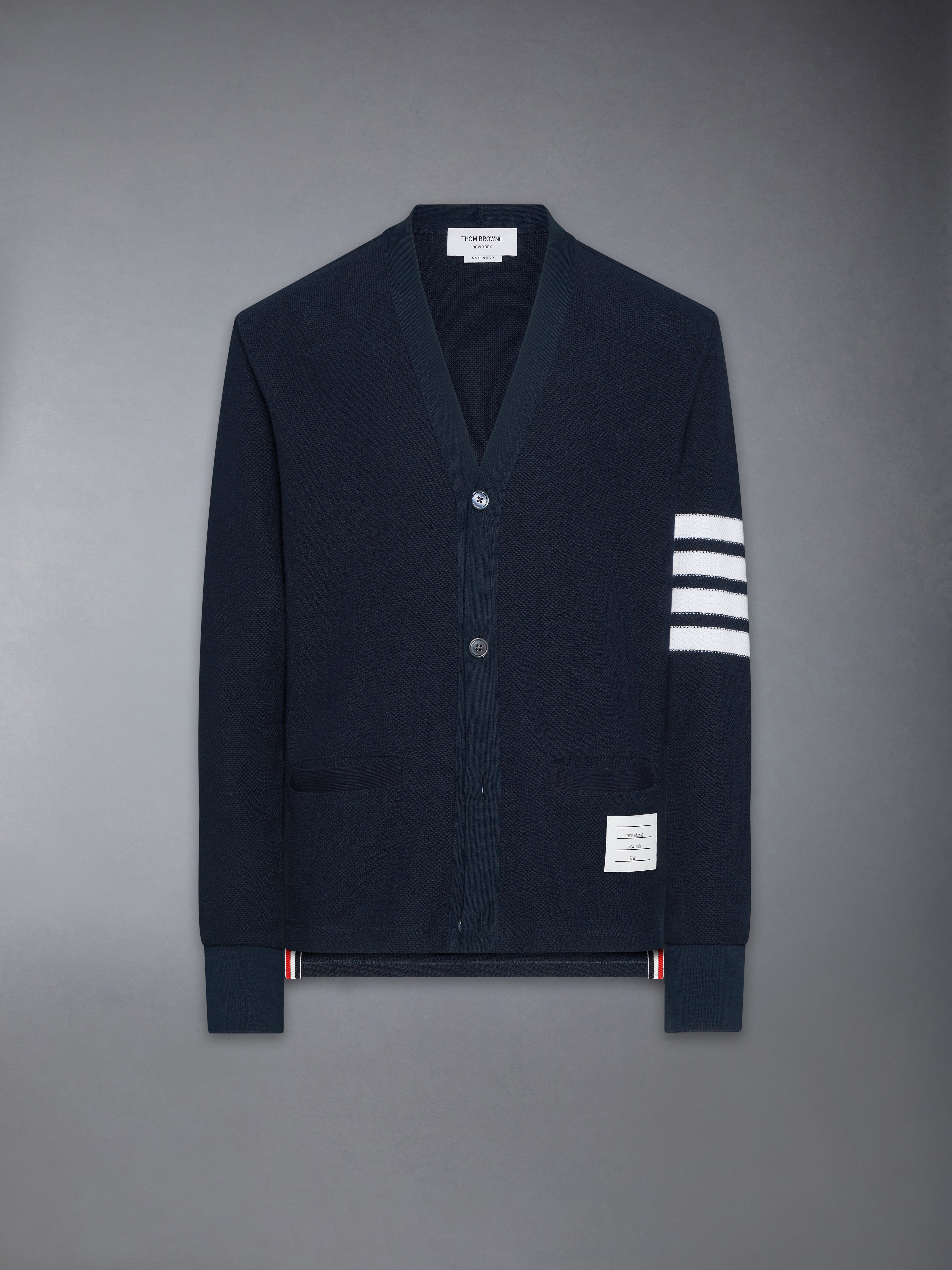 最終値下げ【THOM BROWNE】 カーディガン Cashmere 4-Bar Crew Neck Cardigan | Thom Browne