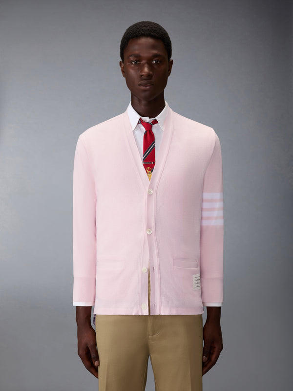 TEXTURED PIQUE 4-BAR CARDIGAN - image 1