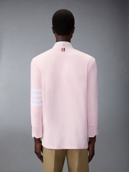 TEXTURED PIQUE 4-BAR CARDIGAN LT PINK