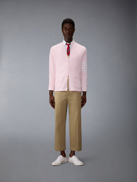 TEXTURED PIQUE 4-BAR CARDIGAN LT PINK