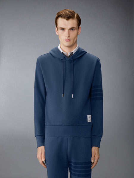SOLID LOOPBACK 4-BAR HOODIE NAVY