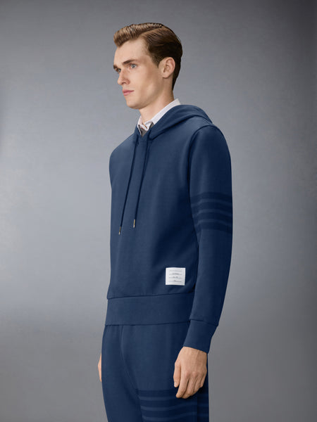 SOLID LOOPBACK 4-BAR HOODIE NAVY