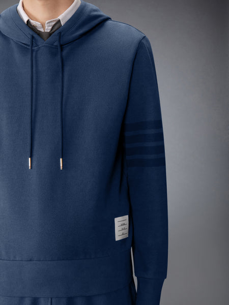 SOLID LOOPBACK 4-BAR HOODIE NAVY