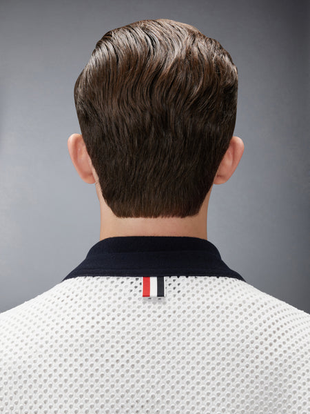 MESH CASHMERE CARDIGAN WHITE