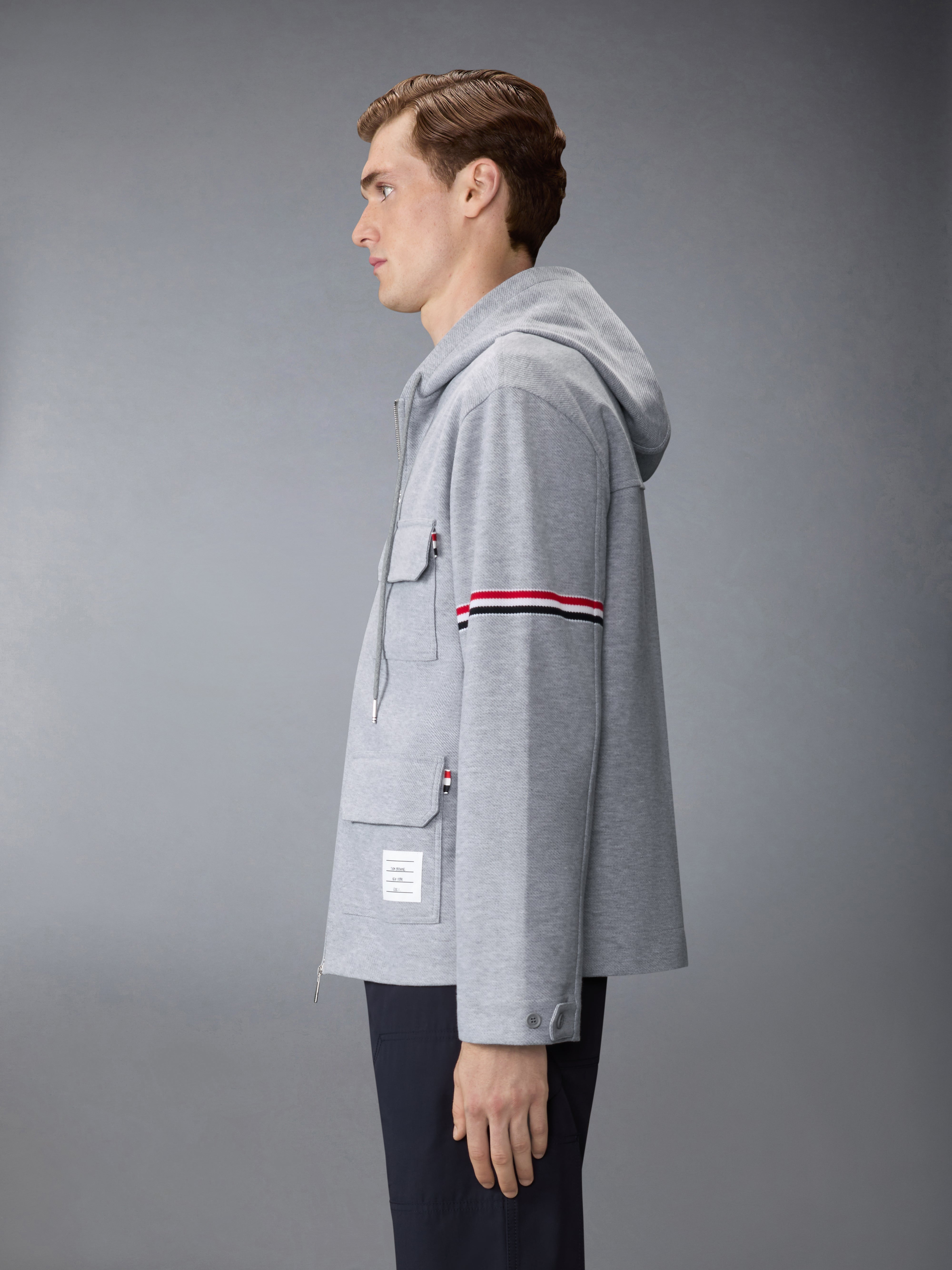 Double Face Tech Twill Oversized Parka With Armbands | Thom Browne