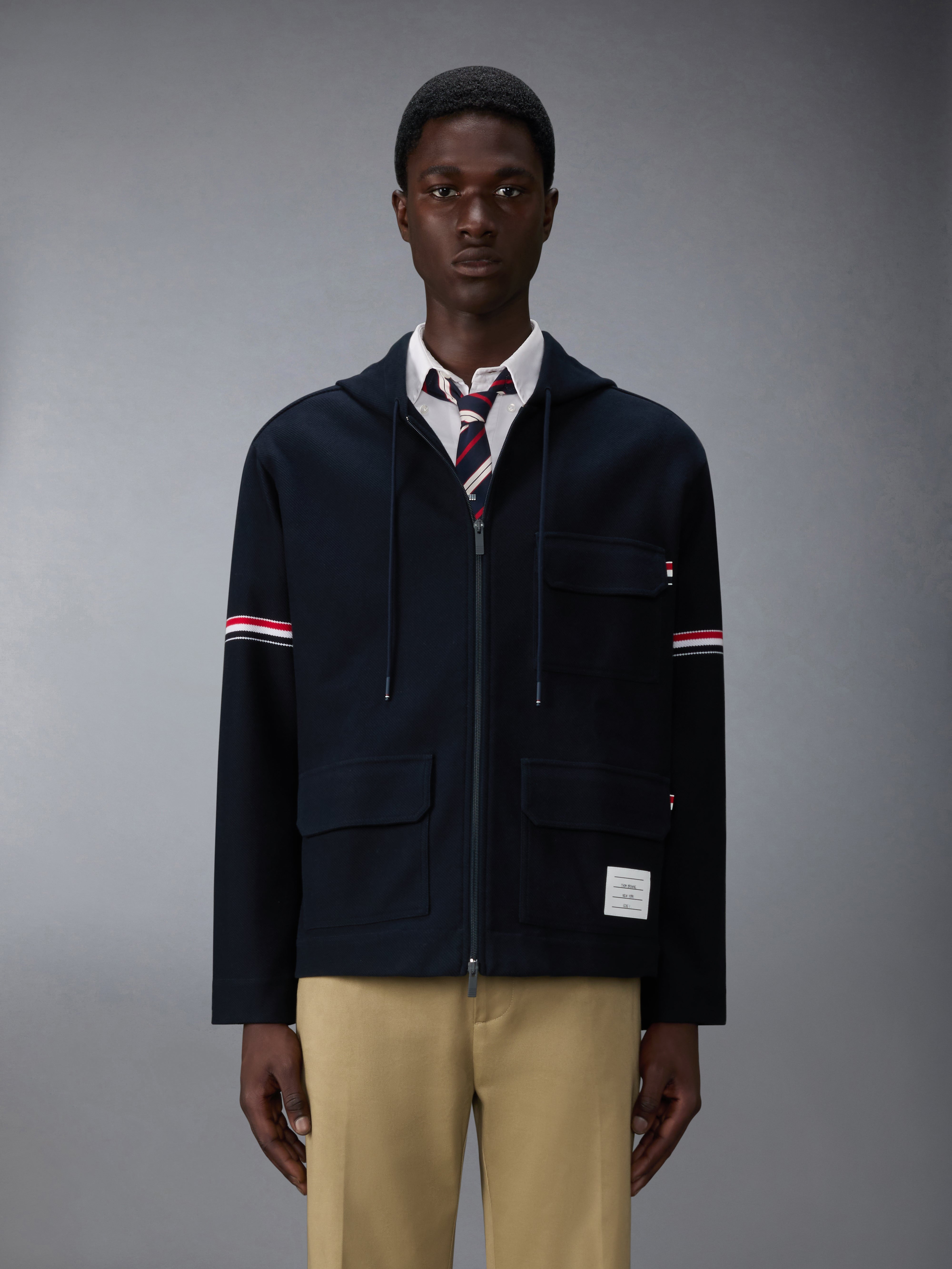 Double Face Tech Twill Oversized Armband Parka | Thom Browne