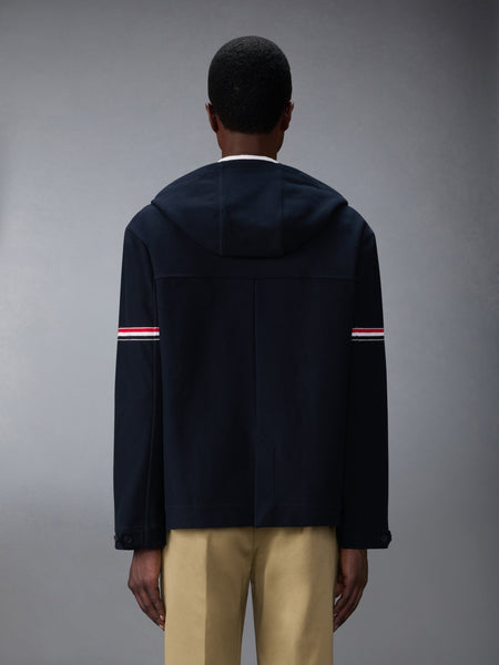 DOUBLE FACE TECH TWILL OVERSIZED ARMBAND PARKA NAVY