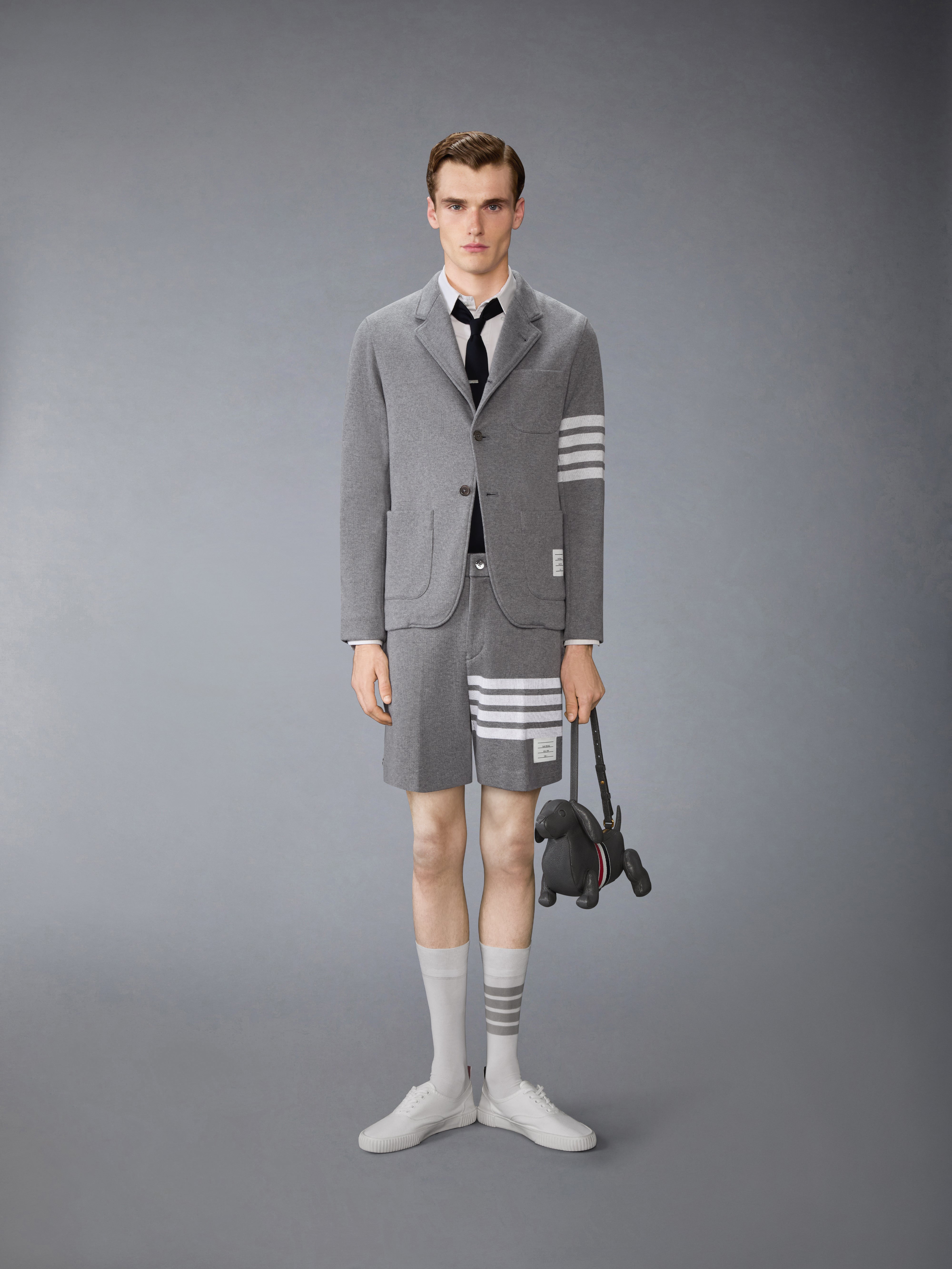Double Face Knit 4-Bar Sack Jacket | Thom Browne