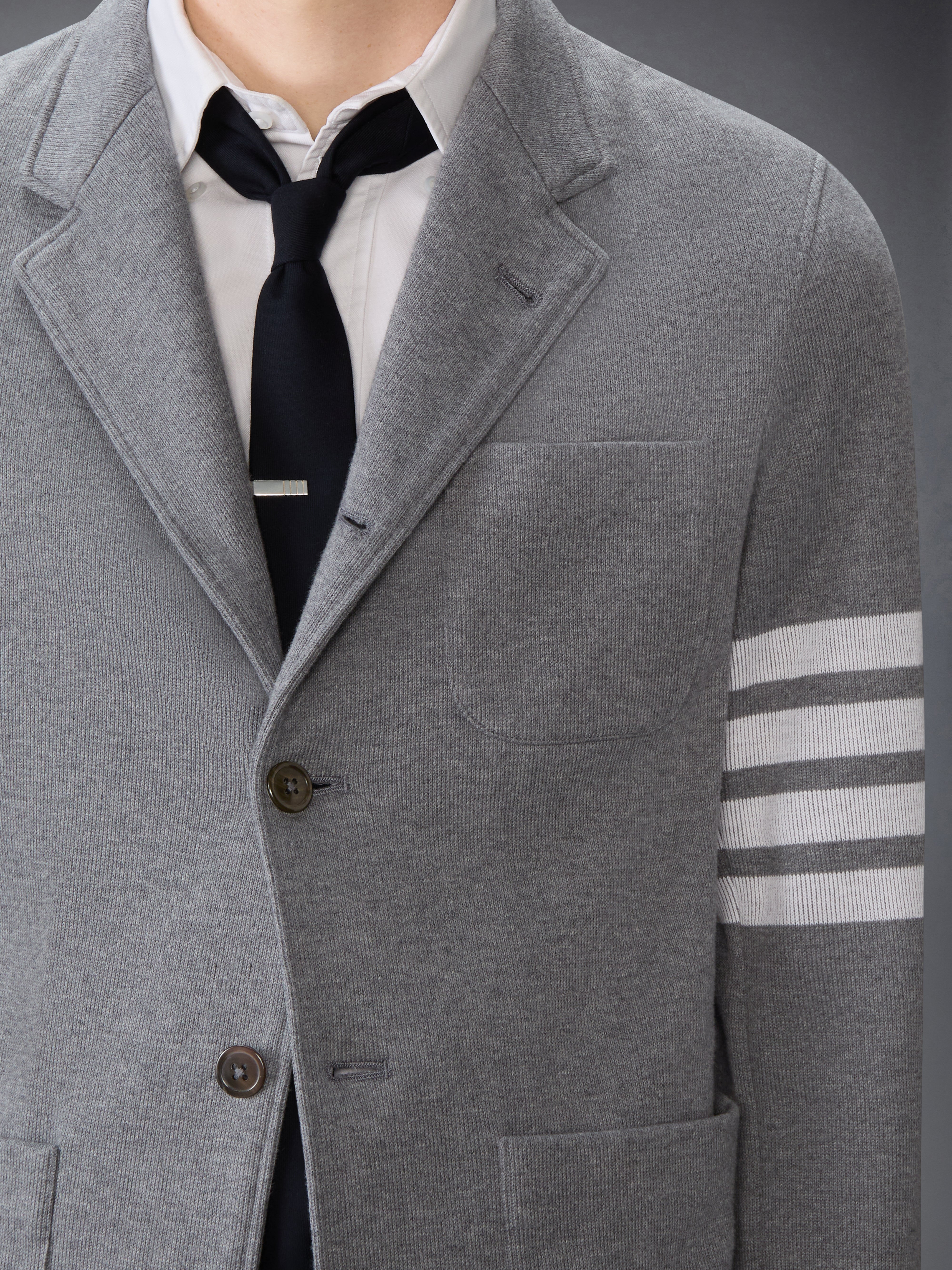 ダブルフェイス ニット 4-BAR サック ジャケット | Thom Browne