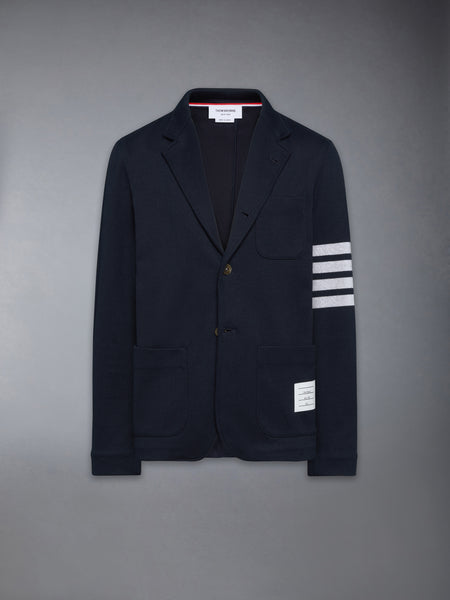 DOUBLE FACE KNIT 4-BAR SACK JACKET NAVY