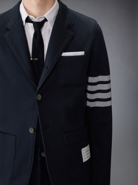 DOUBLE FACE KNIT 4-BAR SACK JACKET NAVY