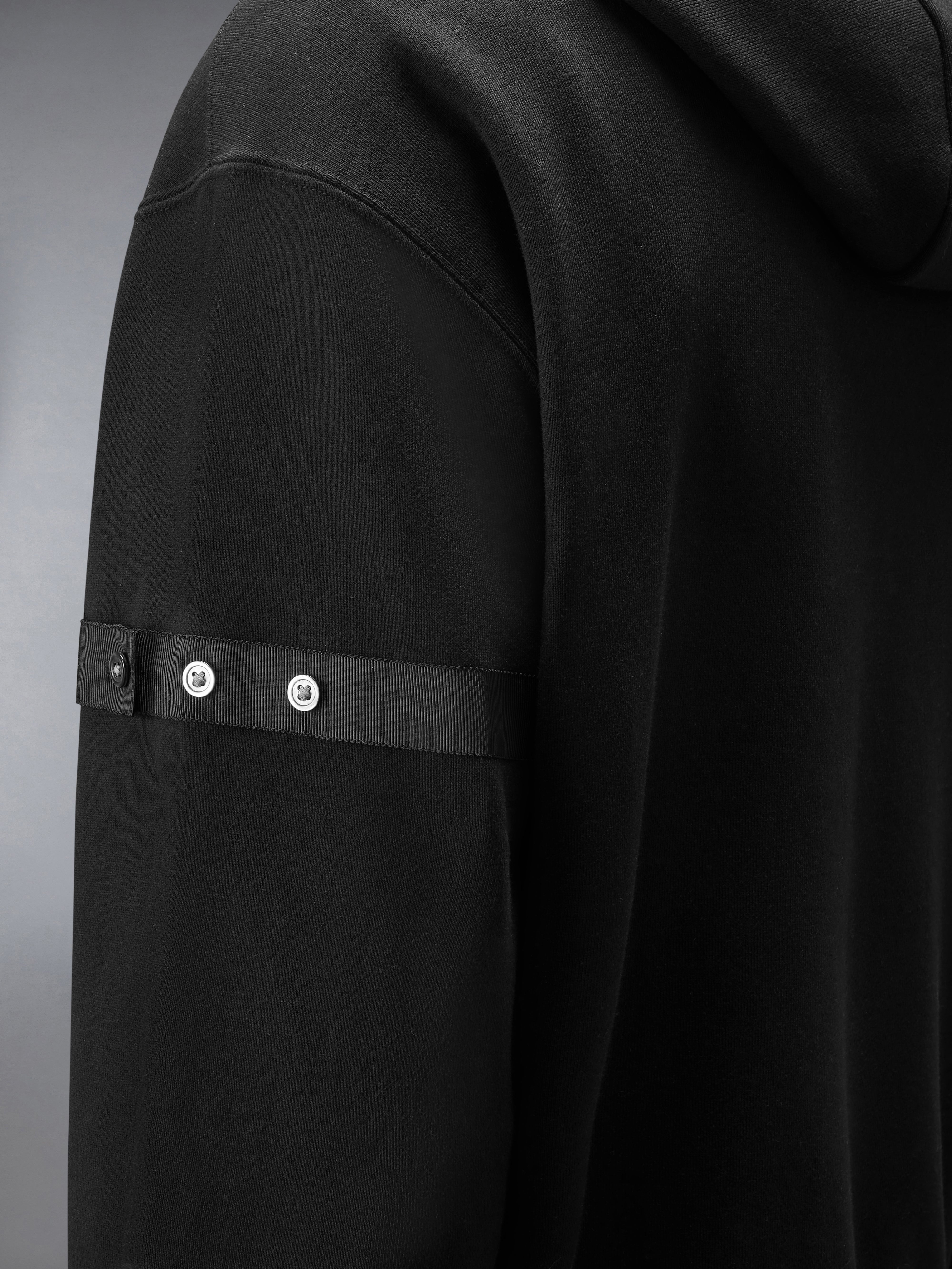 Loopback Jersey Armband Relaxed Zip Up Hoodie | Thom Browne
