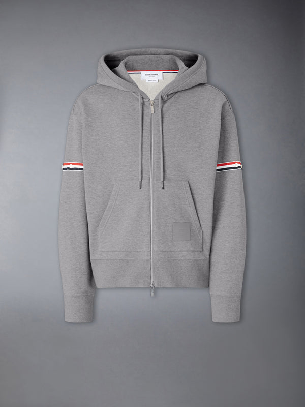 LOOPBACK JERSEY ARMBAND RELAXED ZIP UP HOODIE - featured image