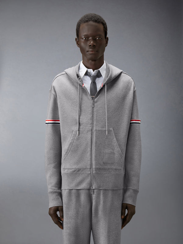 LOOPBACK JERSEY ARMBAND RELAXED ZIP UP HOODIE - image 1