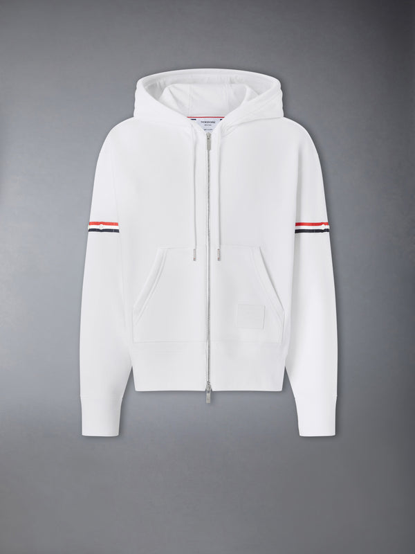 LOOPBACK JERSEY ARMBAND RELAXED ZIP UP HOODIE - featured image