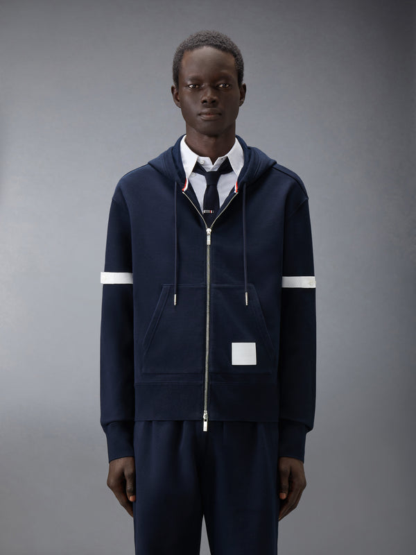 LOOPBACK JERSEY ARMBAND RELAXED ZIP UP HOODIE - image 1