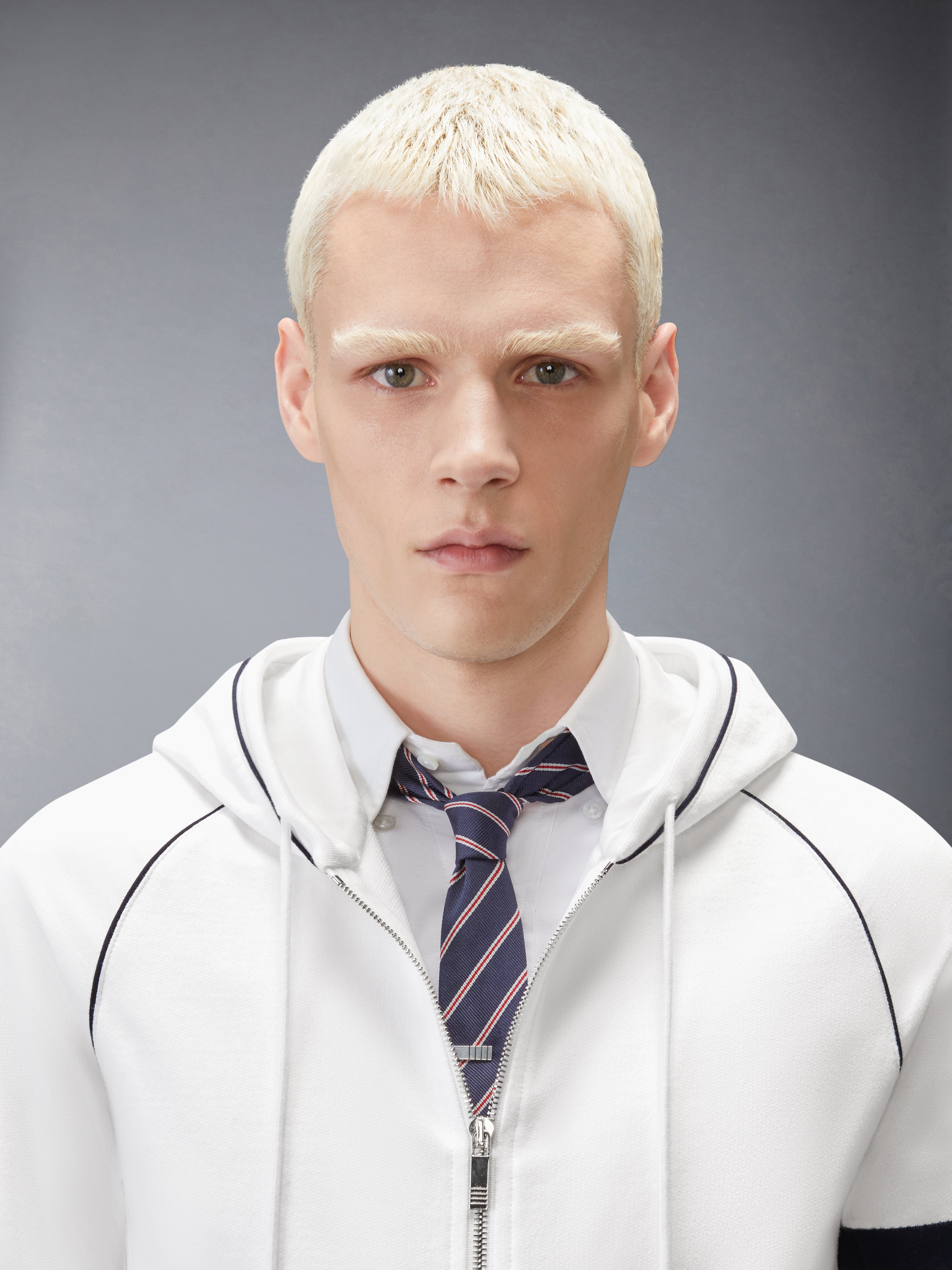 Loopback 4-Bar Zip Up Hoodie | Thom Browne