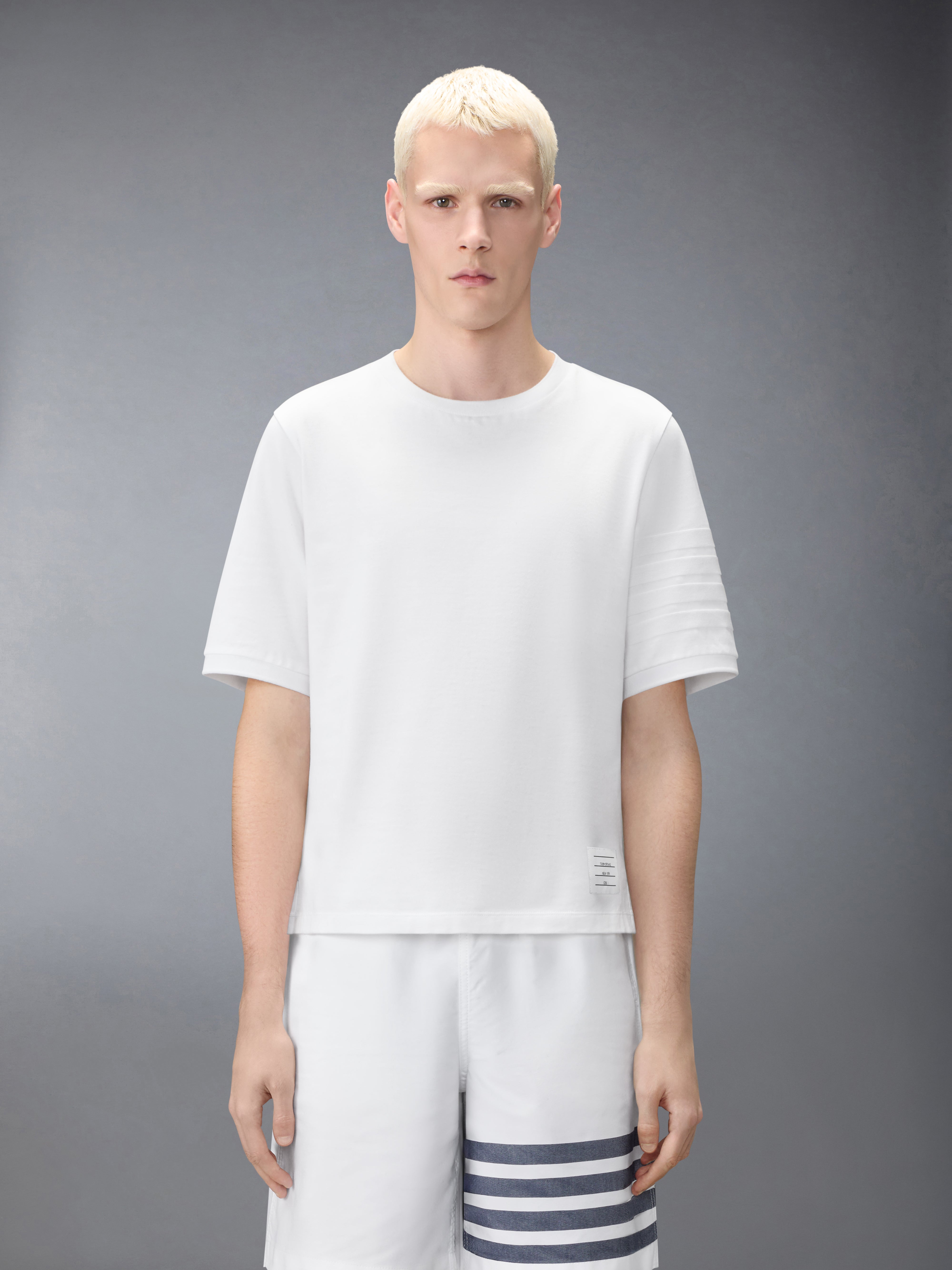 Jersey Ottoman 4-Bar Tee | Thom Browne