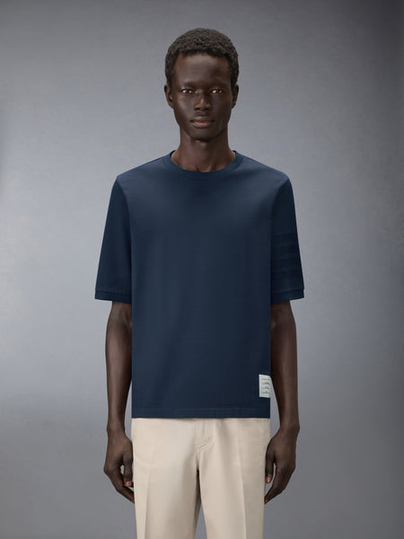JERSEY OTTOMAN 4-BAR TEE NAVY