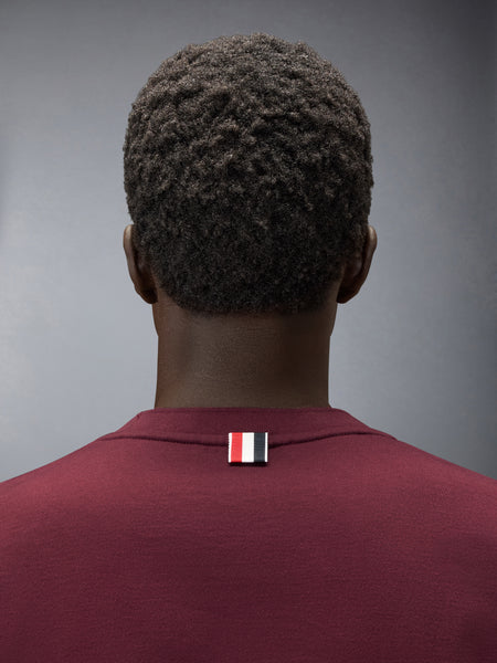 JERSEY OTTOMAN 4-BAR TEE BURGUNDY