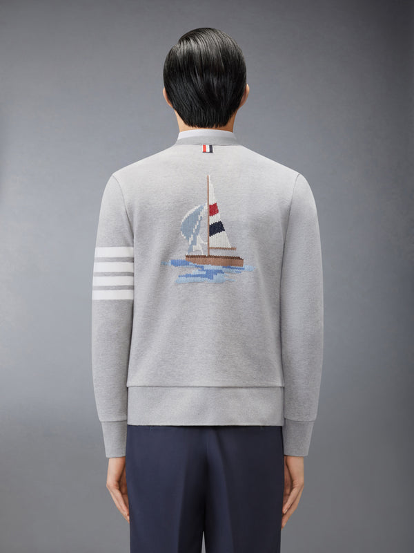 LOOPBACK 4-BAR BOAT EMBROIDERY CARDIGAN - image 2