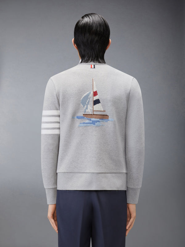 LOOPBACK 4-BAR BOAT EMBROIDERY CARDIGAN - image 2