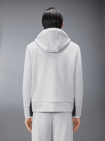 LOOPBACK 4-BAR COLORBLOCK HOODIE DARK GREY / PALE GREY