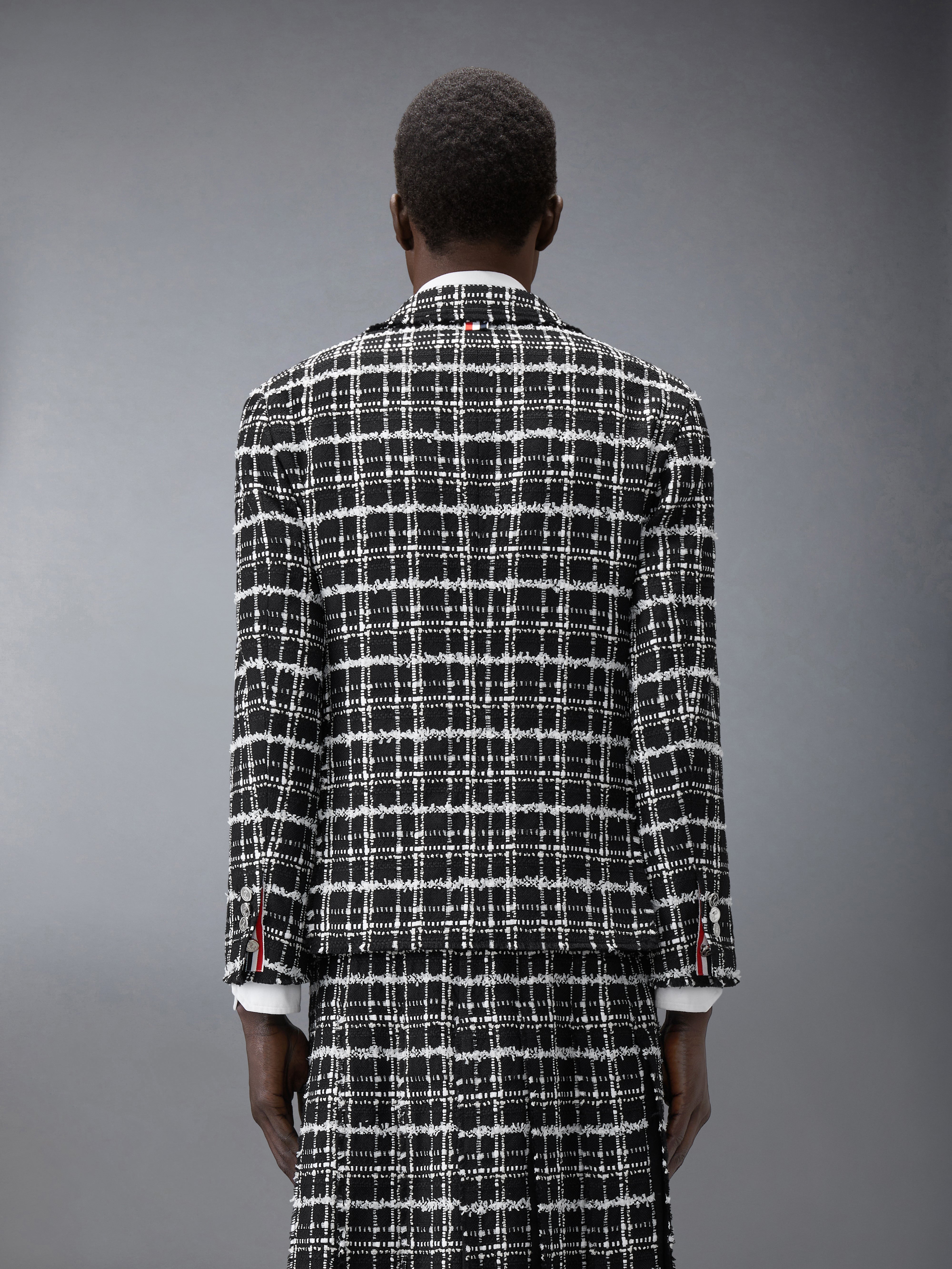 リブツイードほつれたエッジ スポーツコート | Thom Browne