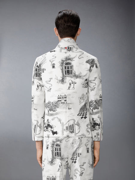 CANVAS HECTOR TOILE CUTAWAY JACKET BLK/WHT