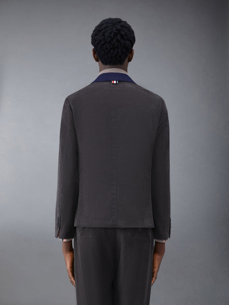 Corduroy Button up Cutaway Jacket DARK BROWN