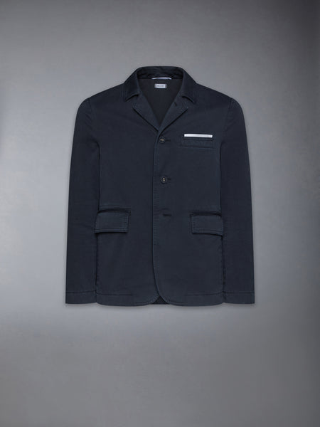 COTTON TWILL CUTAWAY JACKET NAVY
