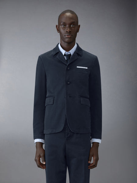 COTTON TWILL CUTAWAY JACKET NAVY