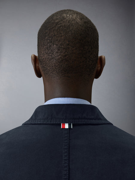 COTTON TWILL CUTAWAY JACKET NAVY