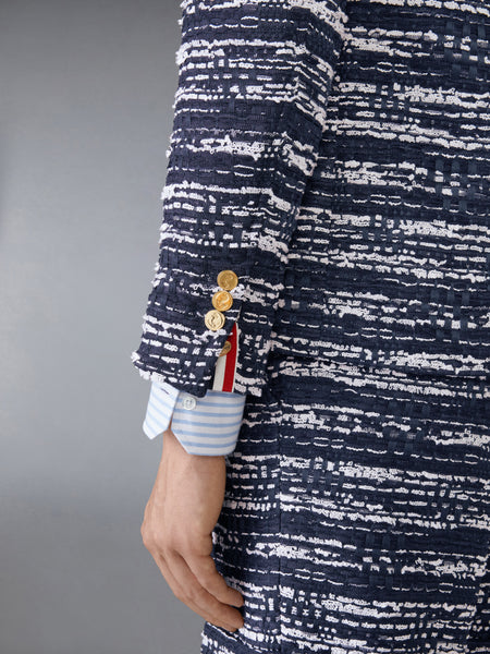 멜란지 튤 얀 트위드 언컨스트럭티드 스포츠 코트  네이비