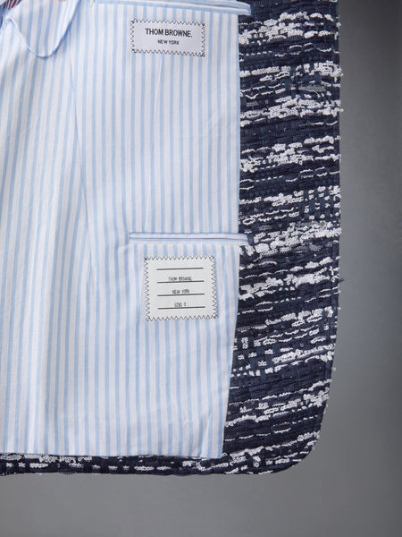 멜란지 튤 얀 트위드 언컨스트럭티드 스포츠 코트  네이비