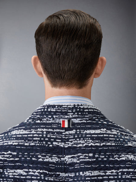 멜란지 튤 얀 트위드 언컨스트럭티드 스포츠 코트  네이비