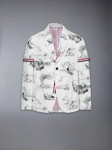 SCENIC TOILE COTTON CANVAS UNCONSTRUCTED SPORTCOAT