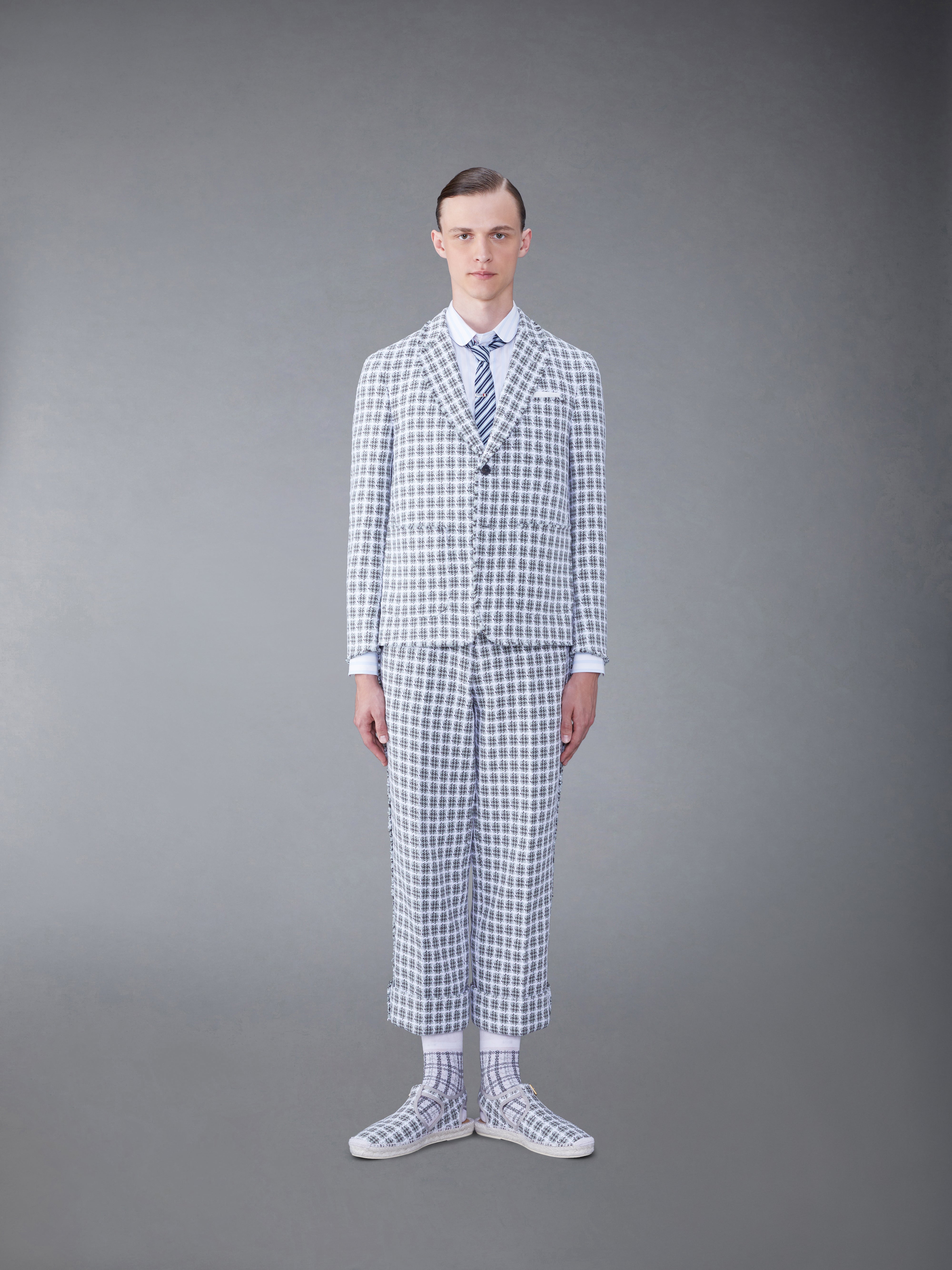 コート Thom Browne Coat Flannel Down Fill 4 Bar Classic Bal Collar Overcoat | Thom