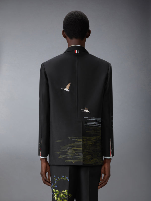 GOOSE SCENIC SATIN STITCH AND EMBROIDERY SPORTCOAT - image 2